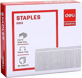 deli 23/13 No. Stapler Pin 1000 Pieces, Silver