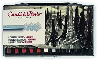 Conté à Paris Sketching Crayons Set with 12 Assorted Colors