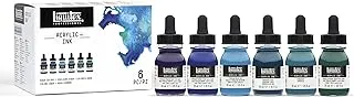 Liquitex PRO INK! AQUA SET/6, 1 Fl Oz (Pack of 6)