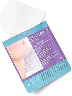 Talika Bio Enzymes Mask Anti-Age Neck - Smoothing Anti-Aging Neck Mask - Biocellulose Moisturising Neck Mask - Second Skin Effect Beauty Mask , 12 g