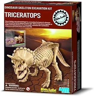 4M Fun Science Kidz Labs / Triceratops Skeleton Excavation Educational Toys