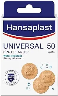 Hansaplast Universal Spot Plasters, Water-Resistant & Strong Adhesion, 50 Strips