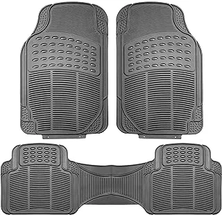 FH Group F11306Gray Climaproof For All Weather Protection Universal Fit Trimmable Heavy Duty Solid Gray Automotive Floor Mats Fits Most Cars, Suvs, And Trucks, 3Pc Full Set