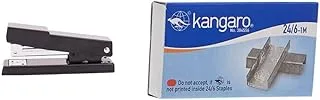 Deli E0423 Deli Stapler Convenient low-staple indicator & Kangaro KA24/61 M No. 24/6 Staples – Pack of 1000