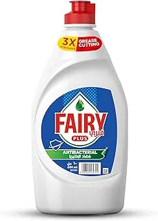 Fairy Plus Antibacterial Dishwashing Liquid Soap, With Alternative Power To Bleach, 600ml