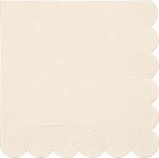 Meri Meri Cream Simply Eco Napkins 20 Pieces, Large