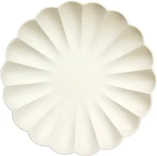 Meri Meri Cream Simply Eco Plates 8 Pieces, Large