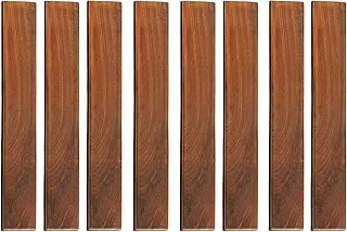 Bare Decor Bare-Wf2012 Ez Loop Ends Side Trim Piece Interlocking Flooring In Solid Teak Wood, 8 Pin, Brown, 7 Sq Ft