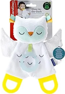 Infantino Glow-In-The-Dark Cuddle & Teether Owl For Baby 0M+