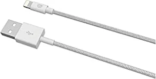 Griffin 1m Charge/Sync Cable, Braided Lightning - Silver