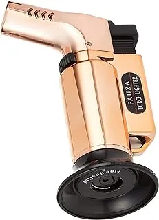 Alsaqer-Jet Flame Windproof Butane Gas Lighter- Bakhoor Charcoal Lighter-Torch Lighter-Gold