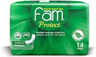 Fam Protect Sanitary Napkins - Moderate 26cm, 14 Pads