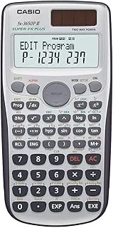 Casio FX-3650P II programmierbarer Rechner mit 279 Funktionen, 2-Zeilen-Display, Batterie/Solarzelle