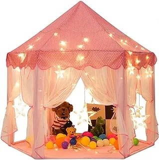 Mumoobear Princess Castle Play House Game Tent With Star Lights For Girls Indoor Outdoor Toy Birthday Gift For Girls, One Size