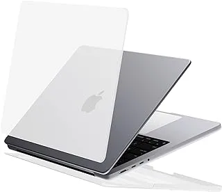 غلاف كمبيوتر محمول ذكي فاخر لجهاز MacBook Pro مقاس 14 بوصة ، مضاد للخدش ، مضاد للتهوية لتبديد الحرارة ، تصميم بلوري غير لامع ، شفاف