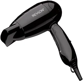 Revlon RVDR5305 Folding Travel Hair Dryer - Compact and Light Weight - 1200 Watts - Black