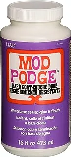 Mod Podge CS15063 Waterbased Sealer ، غراء ولمسة نهائية ، 16 أونصة ، معطف صلب ، 16 أونصة ، شفاف ، 16 أونصة سائلة