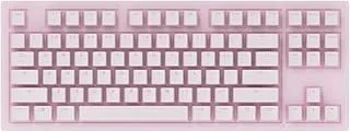 Akko Mechanical Keyboard 3087 Keys Sakura, TKL Gaming Keyboard Wired withType C Cable, 100% Programmable Macros US Layout, Sakura Jelly | Cherry Pink