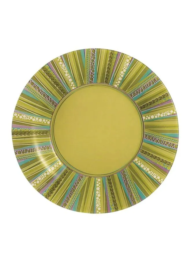 Luminarc 6-Piece Palm Tree Dessert Plates Green/Purple 19cm