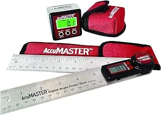 Calculated Industries 7489 AccuMASTER Value Pack – 2-in-1 Digital Angle Gauge plus the Digital 7-Inch Angle Finder Ruler | Accurate Precision Tools for Carpenters, Woodworkers, Fabricators | 2-Pieces