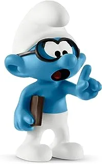 Schleich Brainy Smurf Toy Figure, Multi-Colour, 42408