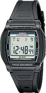 Casio Men's W201-1AV Chronograph Water Resistant Watch, black, NO SIZE, W-201-1AV