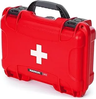 Nanuk 909 Waterproof First Aid Prepper Survival Gear Dust and Impact Resistant Case - Empty Red, 909-FSA9