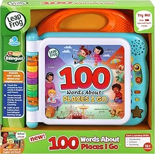 LeapFrog 100 Words About Places I Go Learning Book, Pre School Book for Kids, Musical Learning Toy with Objects and People, Educational Toy Book with Facts and Sound Effects, Kids Aged 18 Months +