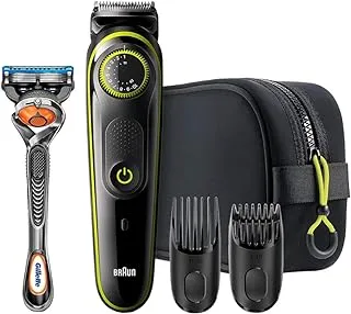 Braun beard trimmer BT3941TS – Ultimate precision for 100% control of your style with toiletry set.