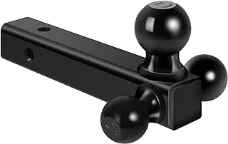 MaxxHaul 70270 Trailer Hitch Hollow Shaft Triple Ball Mount - Black