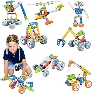 MEBEGIN STEM Toys Kit 167 Pcs Building Toy for Kids 10 in 1 Educational Engineering DIY Construction Blocks Set with Storage Box Boys and Girl