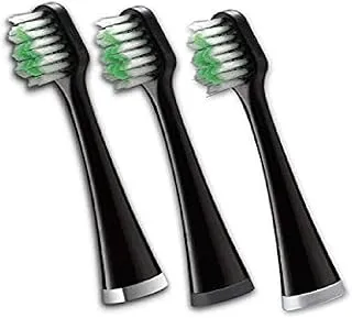 Waterpik Triple Sonic Replacement Brush Heads, Complete Care Tooth STRB-3WB, 3 Count(Pack of 1), Black