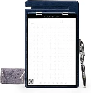 Rocketbook Orbit Legal Pad Executive - لوحة قانونية ذكية قابلة لإعادة الاستخدام - كحلي ، مبطنة / شبكة نقطية