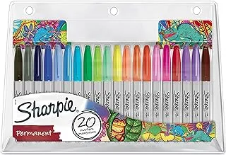 Sharpie Fine Point Permanent 20 Markers, Assorted