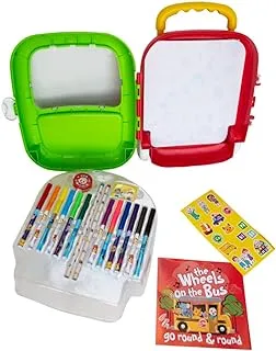 Cocomelon Color & Roll Stationary Set, Includes Stickers, 12 Markers, 2 Pencils, Sketch Pad And Rolling Case, For 3 Years +, Assorted Color, 11115