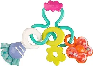 Playgro Twirly Whirl Rattle & Teething Toys For Babies Above 3 Months, Baby Rattle & Sensory Teether Toys, Multi Sensory Learning Toy, Multicolor