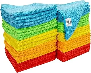 Showay Bifrost Microfiber Cleaning Cloth 38 * 38cm(10 Pcs),High Absorbent Material. Can Be Used As Kitchen Towel, Multipurpose Car Wash/Windows/Kitchen/Bathroom