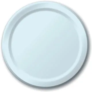 Creative Converting Touch Of Colour Round Dinner Plates 24 Pieces, 10-Inch Size, Pastel Blue