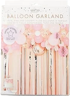 Ginger Ray Blush And Peach Balloon And Fan Garland Party Backdrop Mix, One Size