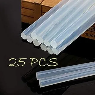 BUY4LESS - Transparent hot melt glue gun stick Made in Taiwan (25 Pieces, 11x300 mm, Transparent)