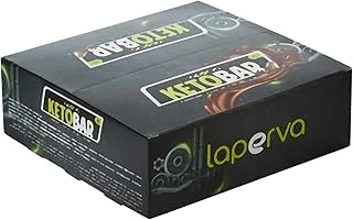 Laperva Keto Bar - Dark Chocolate, 20 Bars Box - Low Calorie, High Fiber, Athlete & Keto Friendly, Gluten-Free & No Added Sugar