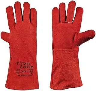 Red Welding Gloves (heavy Duty) - Toughsafety, 45 EU