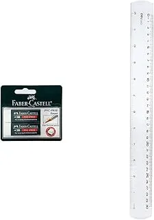 Faber-Castell Pvc Free Eraser Big Blister Of 2Pc & G00312 Ruler