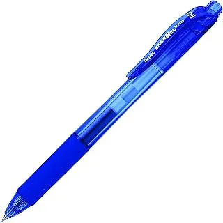 Pentel Energel-X قلم جل سائل قابل للسحب 0.5 مللي متر طرف إبرة حبر أزرق ، صندوق 12 (Bln105-C)