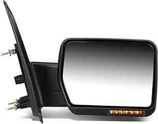 DNA MOTORING twm-019-t888-bk-am-r black powered heated towing side mirror w/turn signal and puddle light compatible with 04-14 f-150, right side