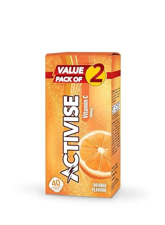 Activise Activise Vitamin C 1000MG Orange, 40 Effervescent Tablets