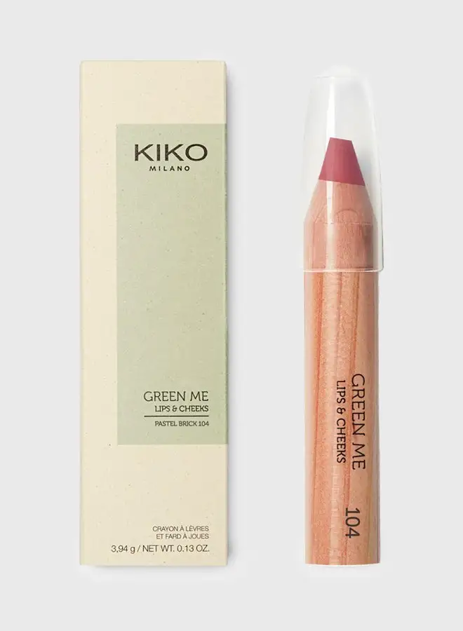 KIKO MILANO Green Me Lips And Cheeks 104 Pastel Brick