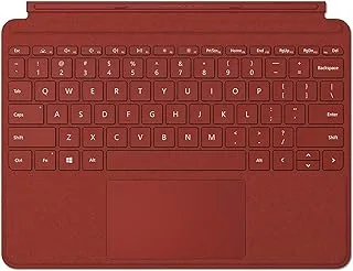 غطاء Microsoft Surface GO Signature Type Cover مع لوحة مفاتيح ولوحة مفاتيح باللغتين الإنجليزية والعربية ولون أحمر الخشخاش - [KCS-00097]