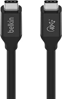 Belkin USB4, USB-C to USB-C Cable, USB IF Certified with Power Delivery up to 100W, 40 Gbps Data Transfer Speed and Backwards Compatible with Thunderbolt 3, USB 3.2, charging cable, more - 0.8m