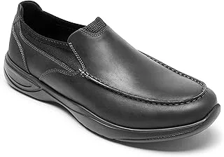 Rockport Metro Path Slip On - Black Lea mens Loafer